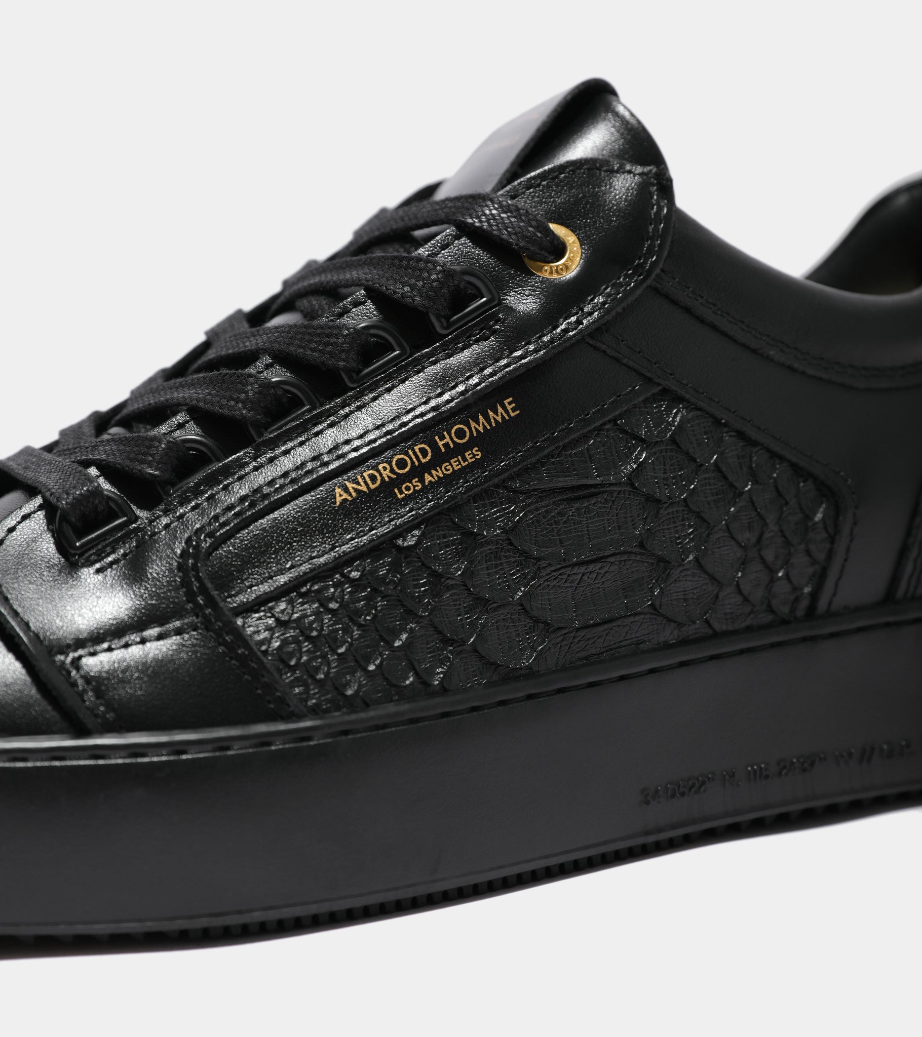 Venice | Black Leather Real Python AHP224-78