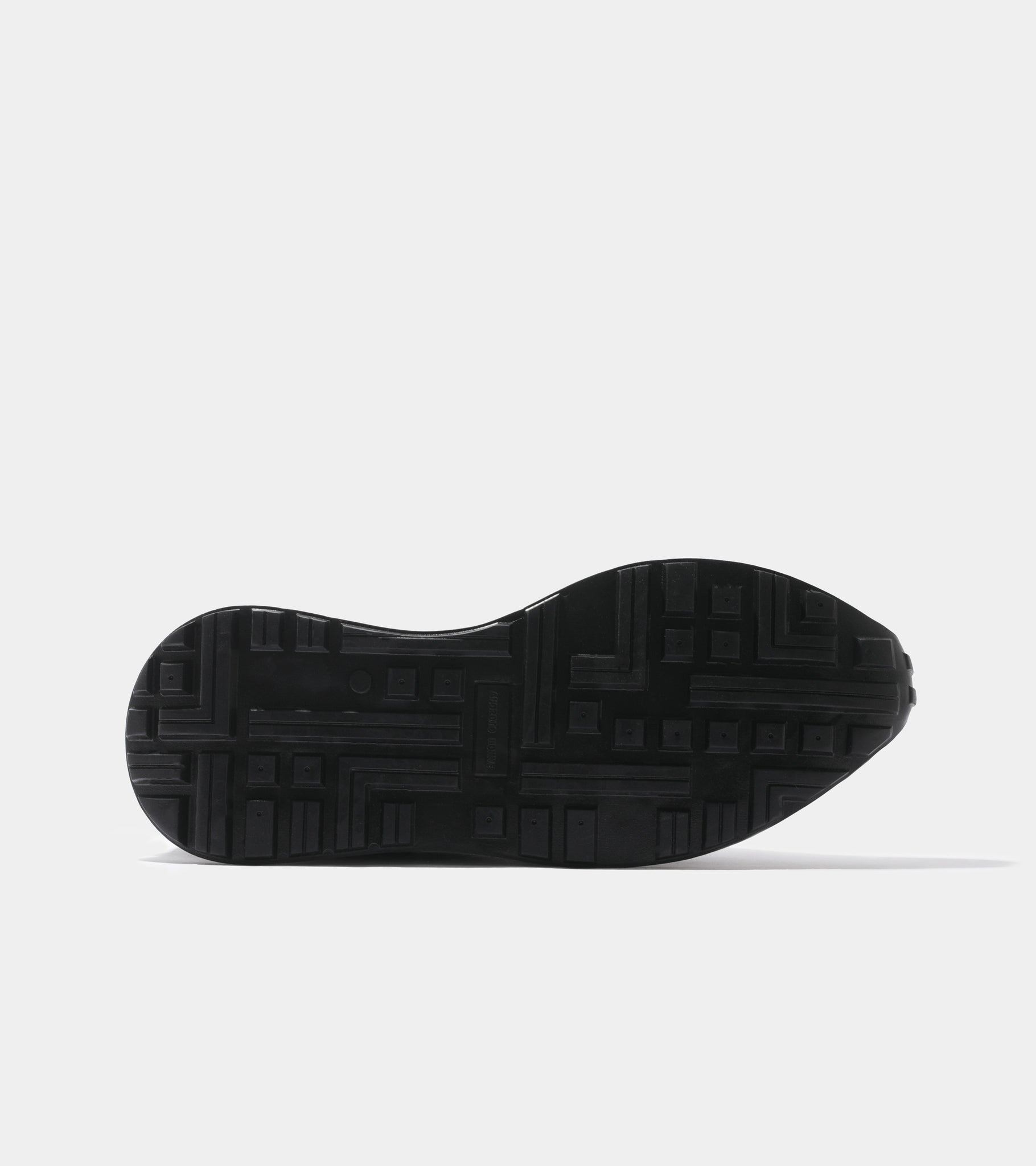 Ecom imagery of the Marina Del Rey Grey Nylon Black Suede Android Homme Trainers sole.