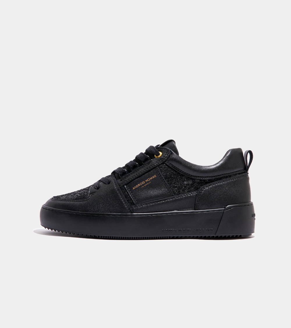 Point Dume Low | Black Leather Python AHP241-15