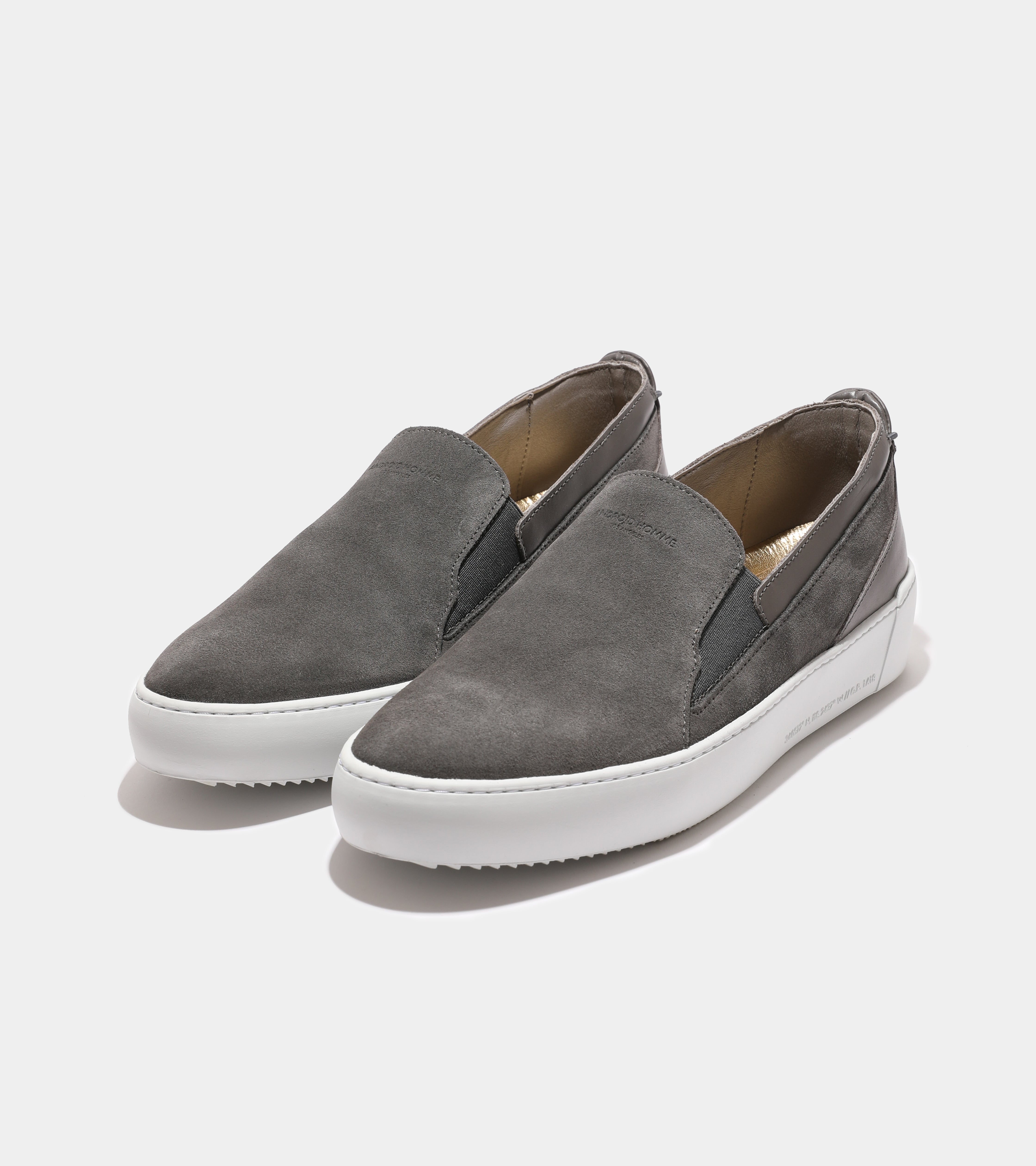 Delta Slip | Grey Leather Suede AHP244-01