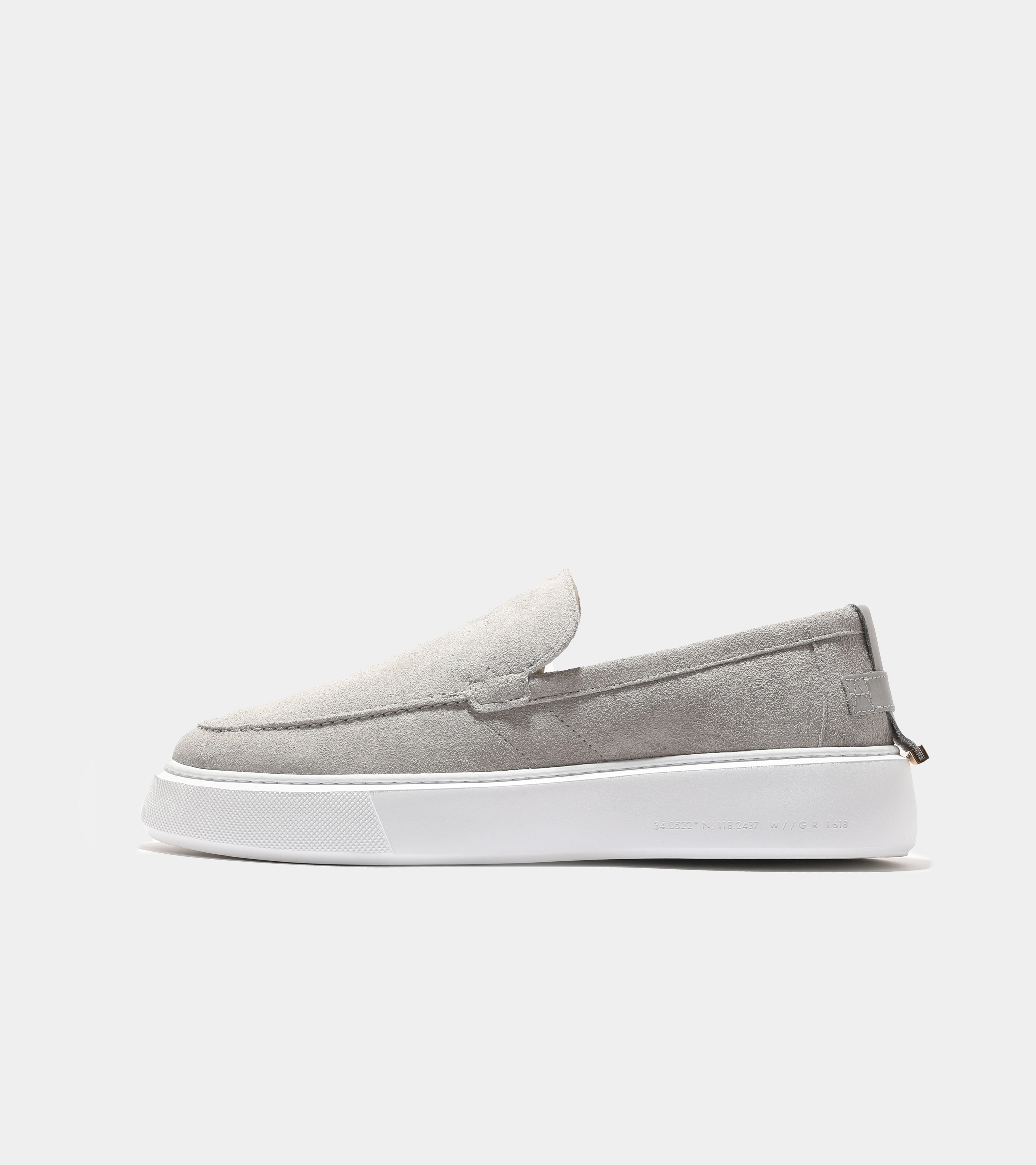 Oversized Loafer | Grey  Suede AHP244-04