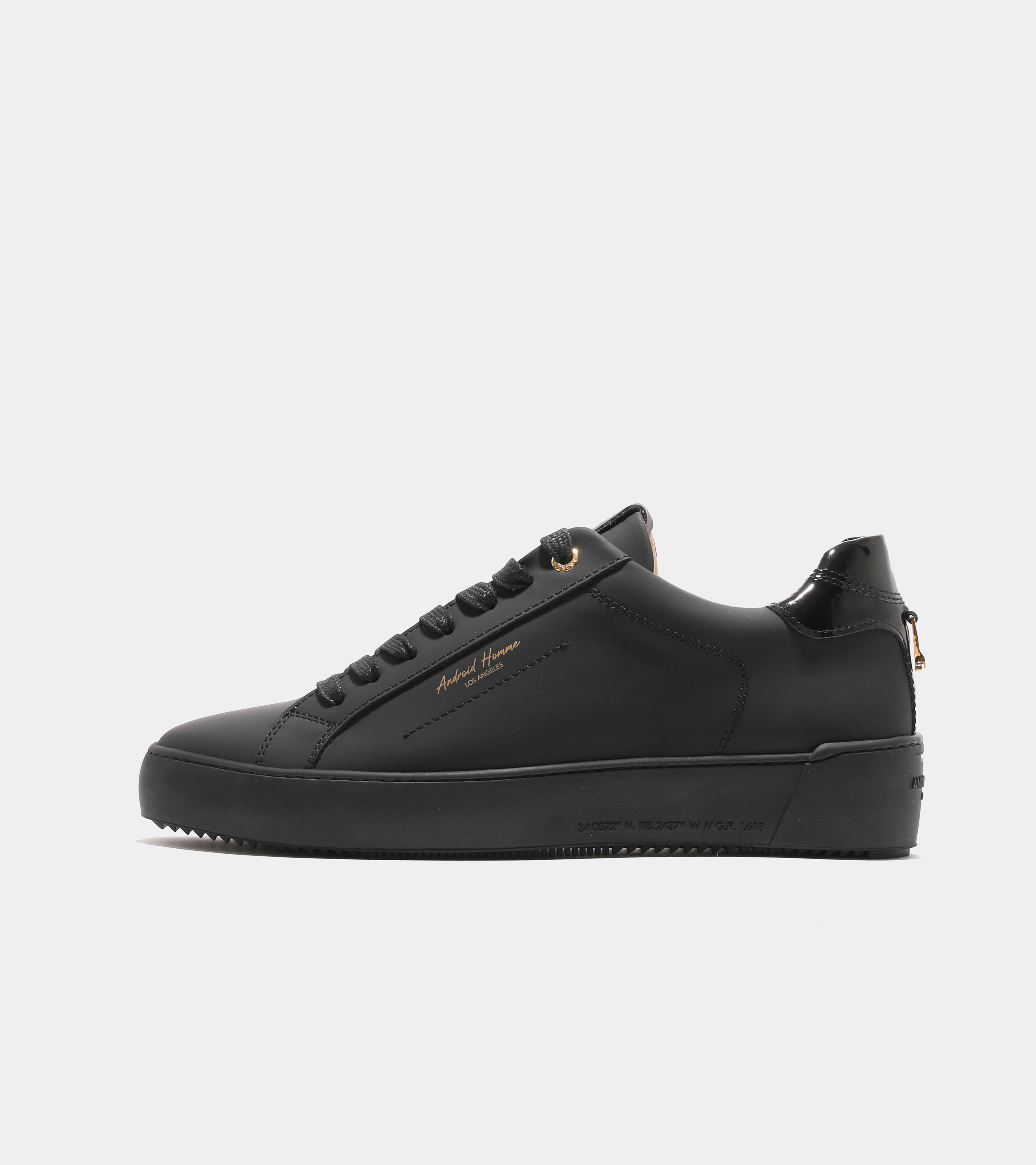 Zuma | Black Patent and Rubberised Leather  AHP244-17