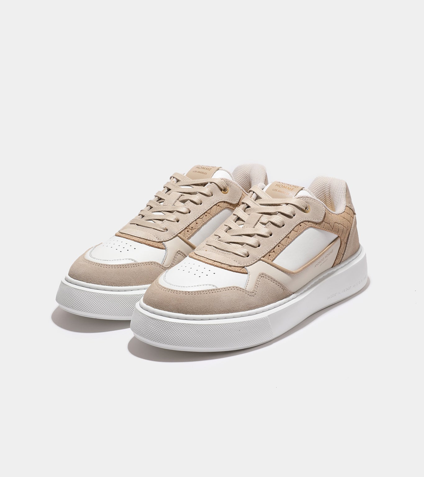 Oversized Forum Court | Beige Caiman Croc AHP244-32