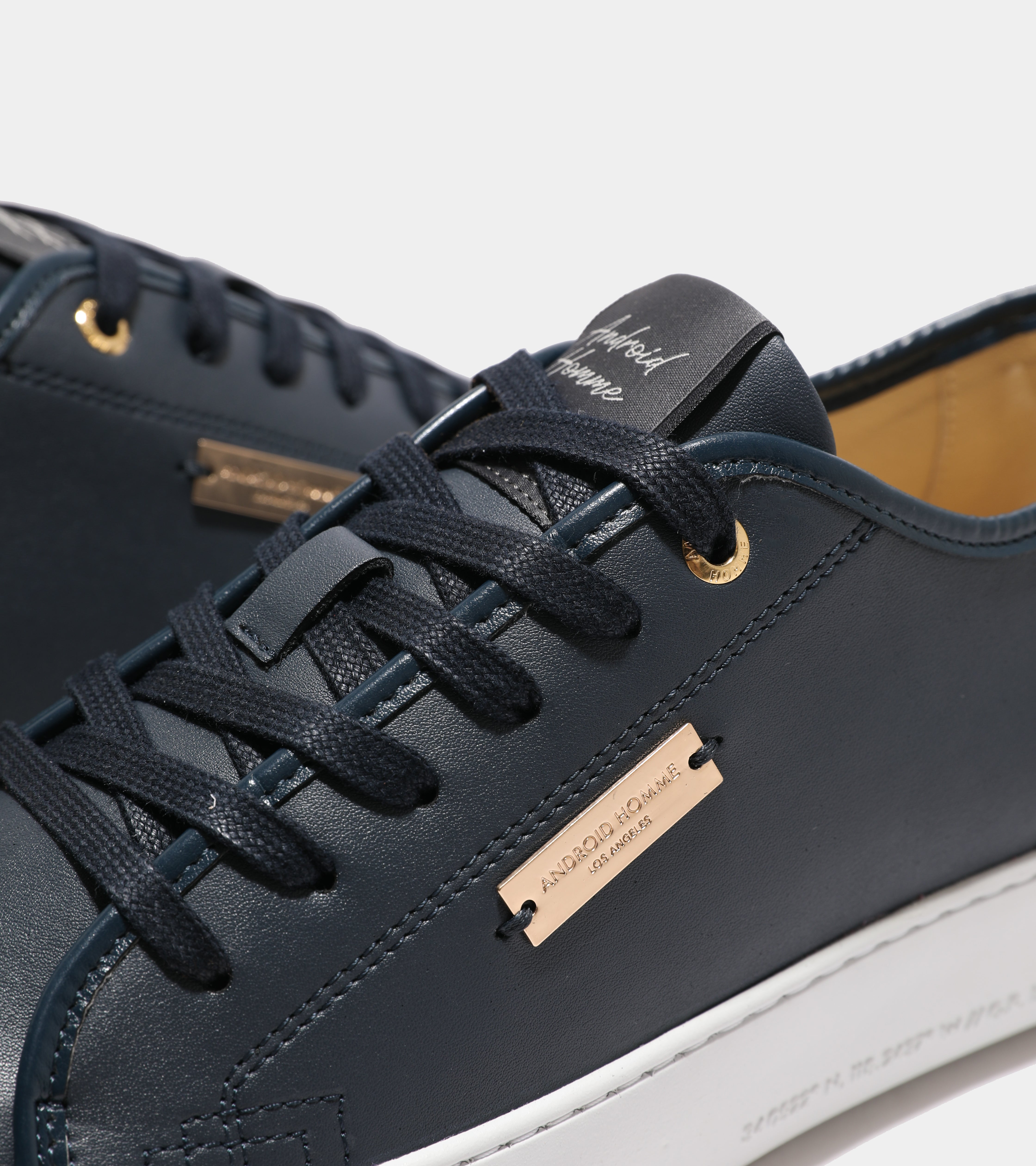 Sorrento | Navy Leather Hardware Logo AHP244-55