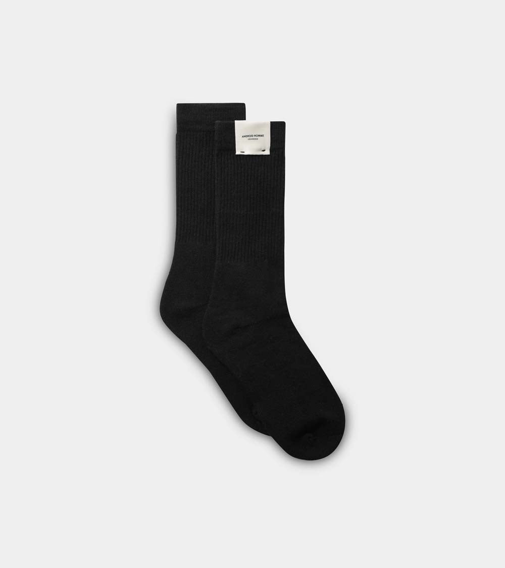 AH Label Crew Sock | Black AHA231-07