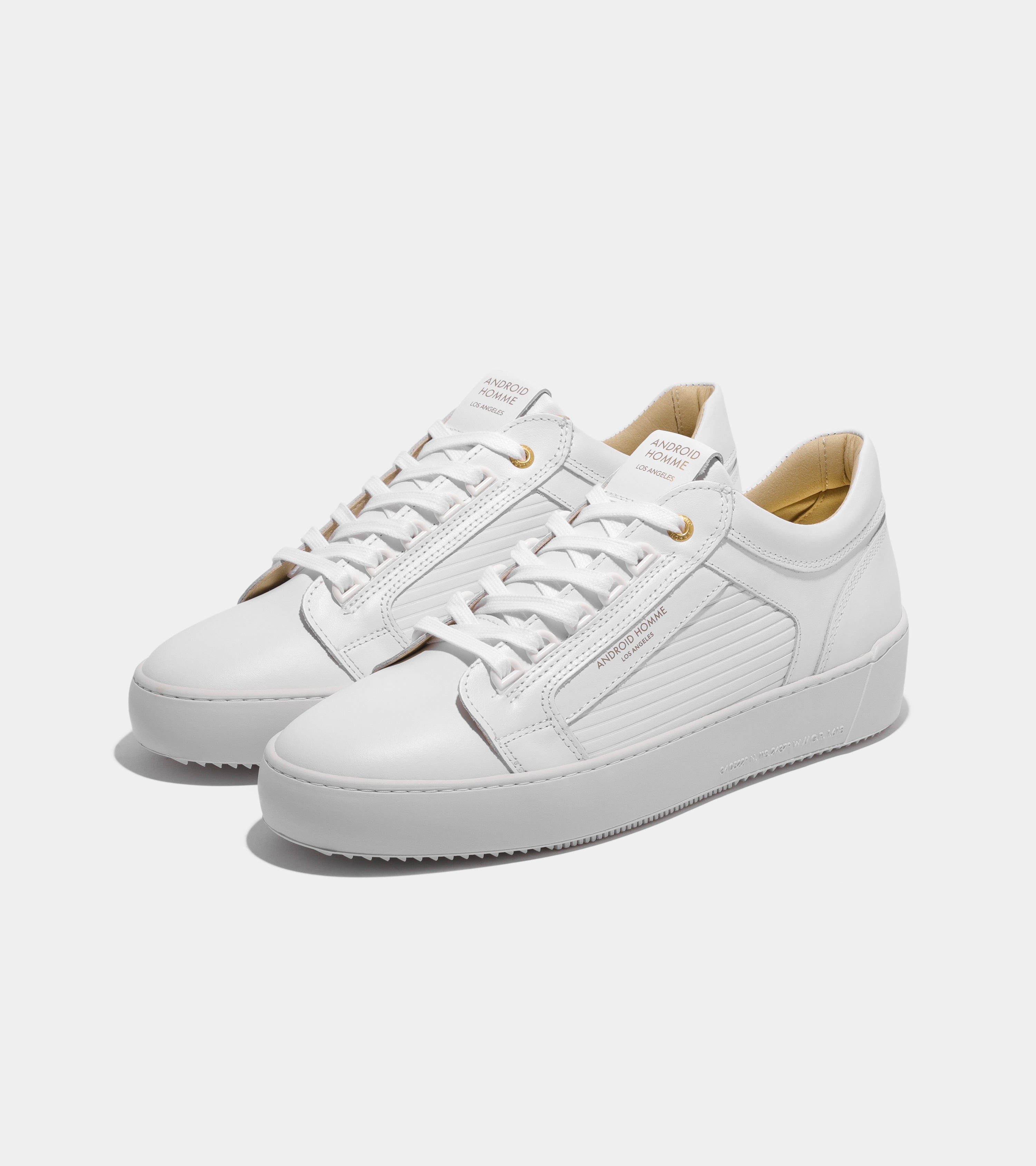 Android Homme | Mens Venice | White Linear Emboss