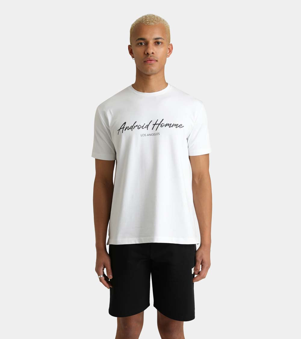 Blur Script T-Shirt | White AHTA231-18